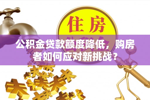 港南公积金贷款额度降低，购房者如何应对新挑战？