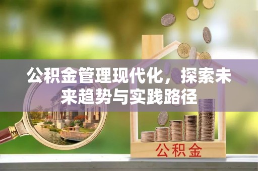 港南公积金管理现代化，探索未来趋势与实践路径