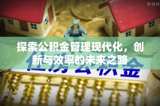 港南探索公积金管理现代化，创新与效率的未来之路