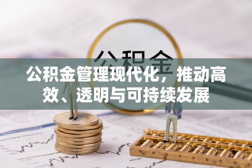 港南公积金管理现代化，推动高效、透明与可持续发展