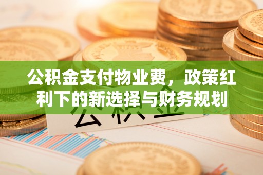 港南公积金支付物业费，政策红利下的新选择与财务规划