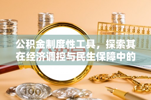 港南公积金制度性工具，探索其在经济调控与民生保障中的重要作用