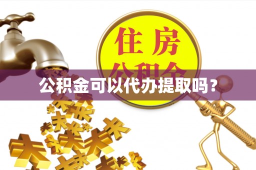 港南公积金可以代办提取吗？