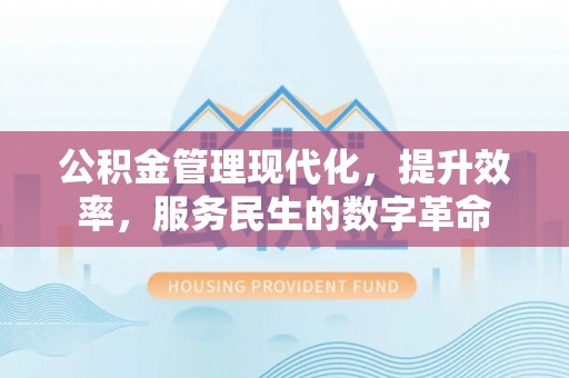 港南公积金管理现代化，提升效率，服务民生的数字革命